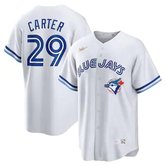 mens nike joe carter white toronto blue jays home coopersto